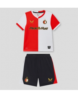 Feyenoord Maglia Gara Casa Repliche 2025-26 Bambino Maniche Corte